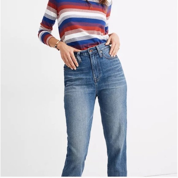 Madewell The Momjean in Downey Wash Size 26 - Picture 7 of 11